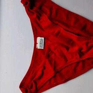 Vintage Norma Kamali red keyhole bikini